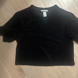 H&M Glittery Black Top
